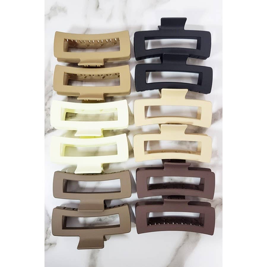 Big Size Matte Color Hair Claw Clip