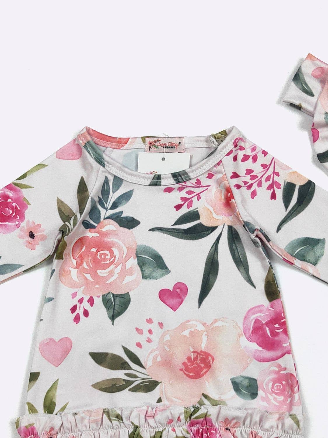 Floral Love Baby Gown