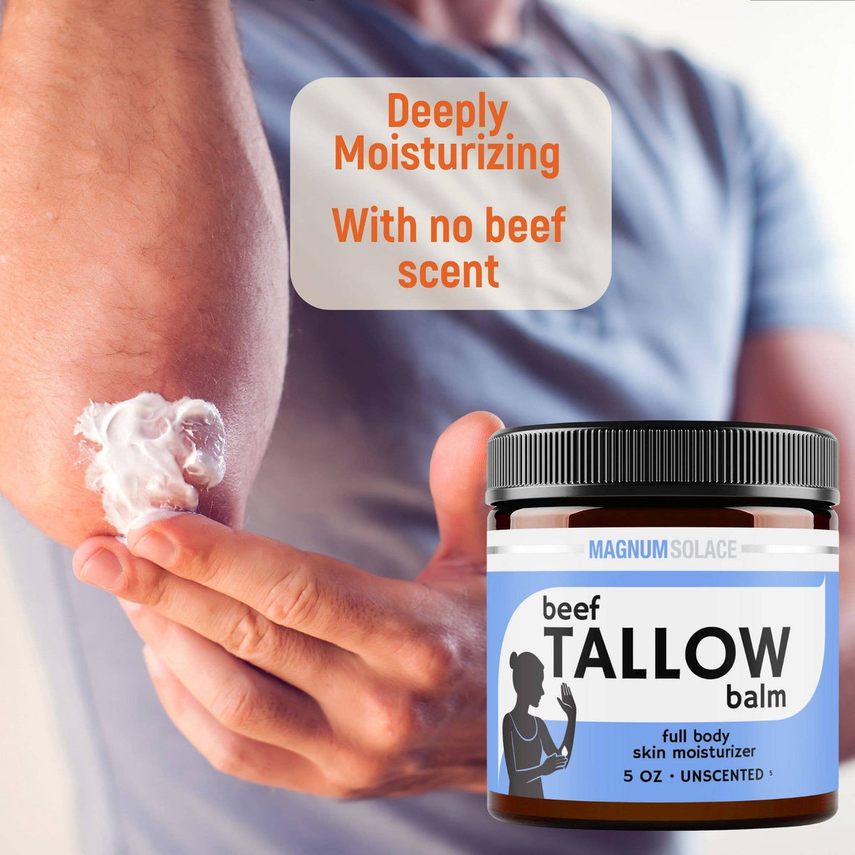 Beef Tallow Balm for Skin – Deep Moisture, 2 Ingredients