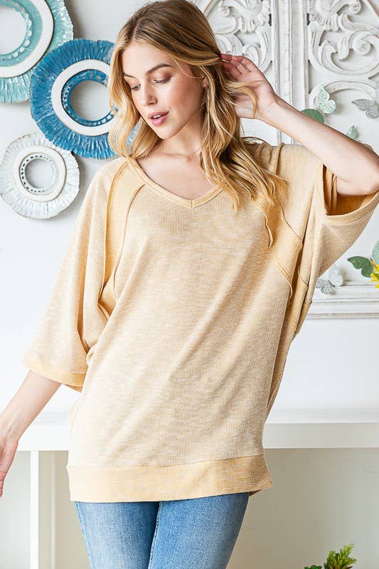 DOLMAN SLEEVE SOLID TOP