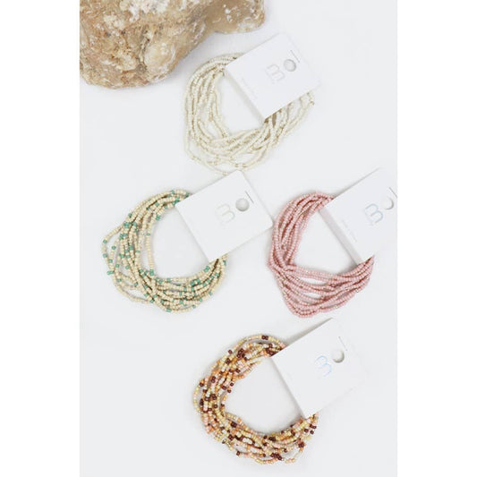 Seed Bead Bundle Bracelet
