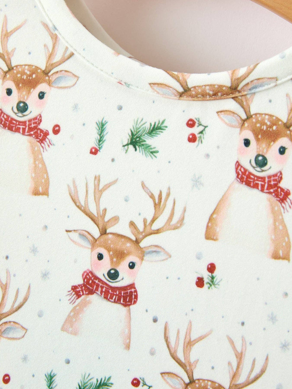 Girls Reindeer Christmas Twirl  Dress