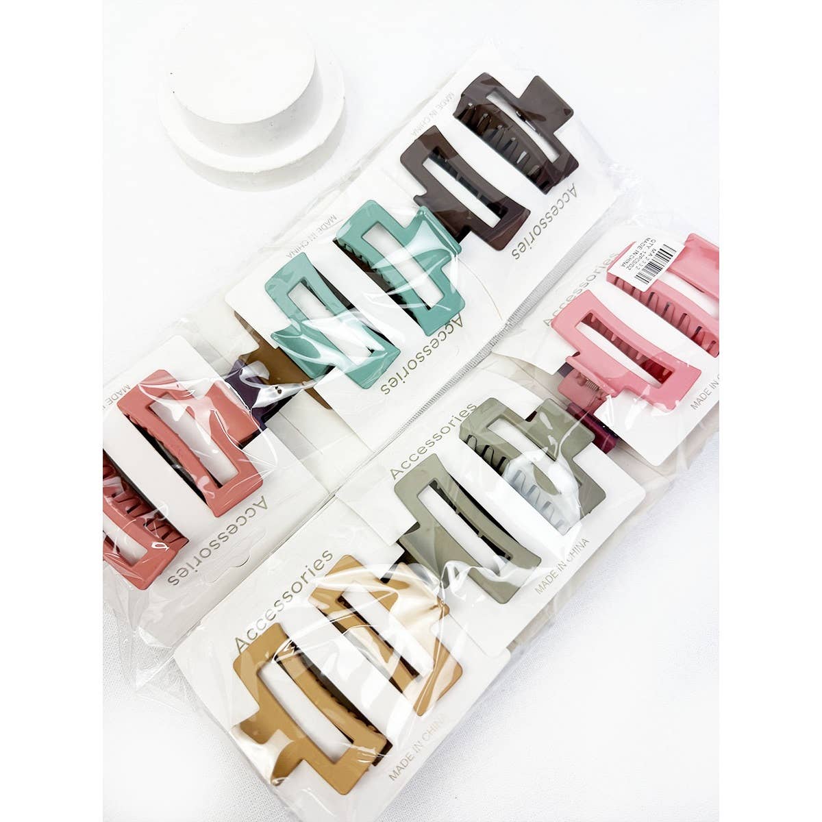 Matt DUO Small Cut Out Rectangle Hair Claw