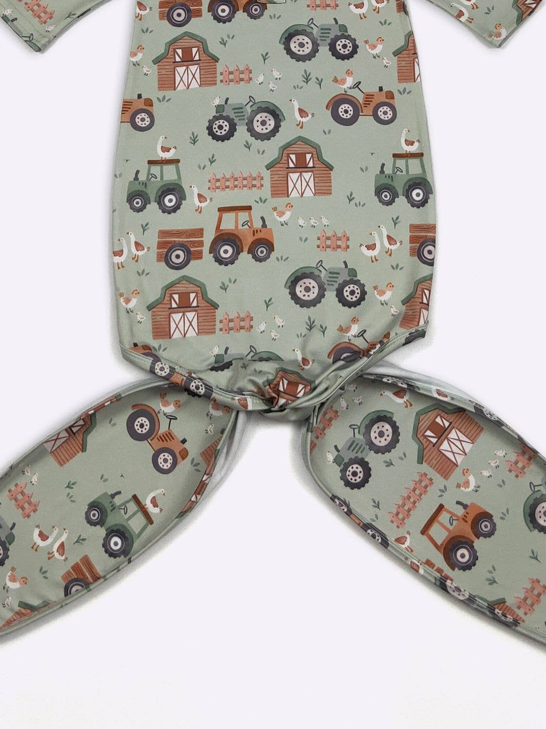 Green Gander Farm Baby Knotted Gown