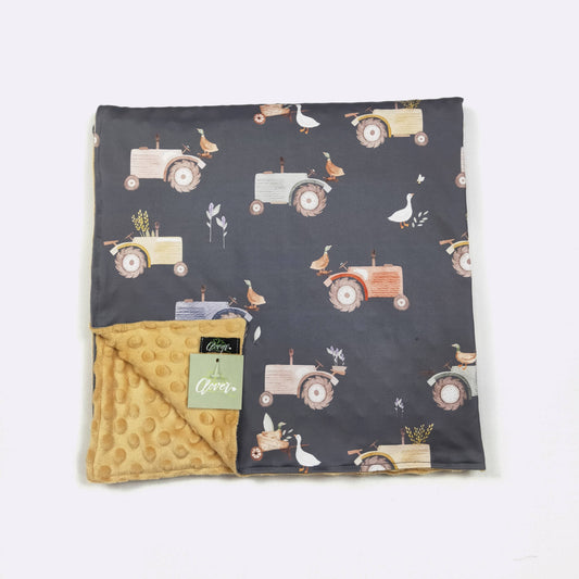 Navy Tractor Blanket
