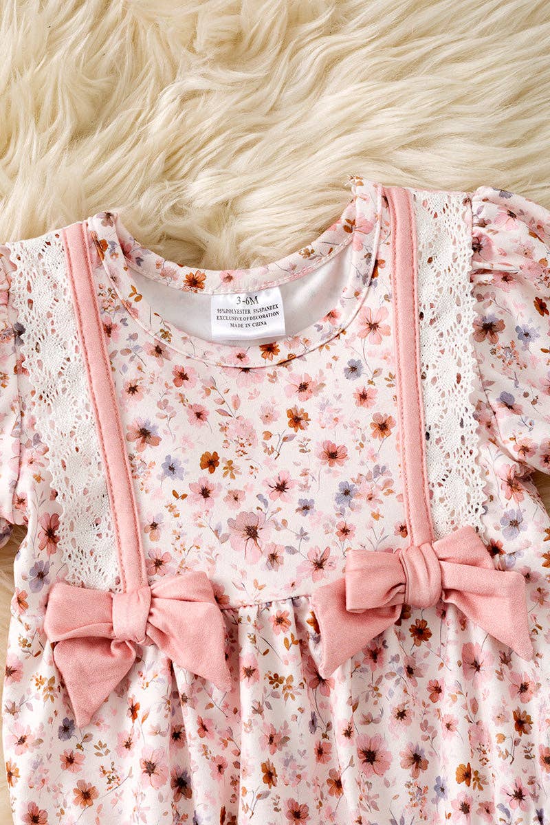 Multi-Color Ditsy floral baby romper