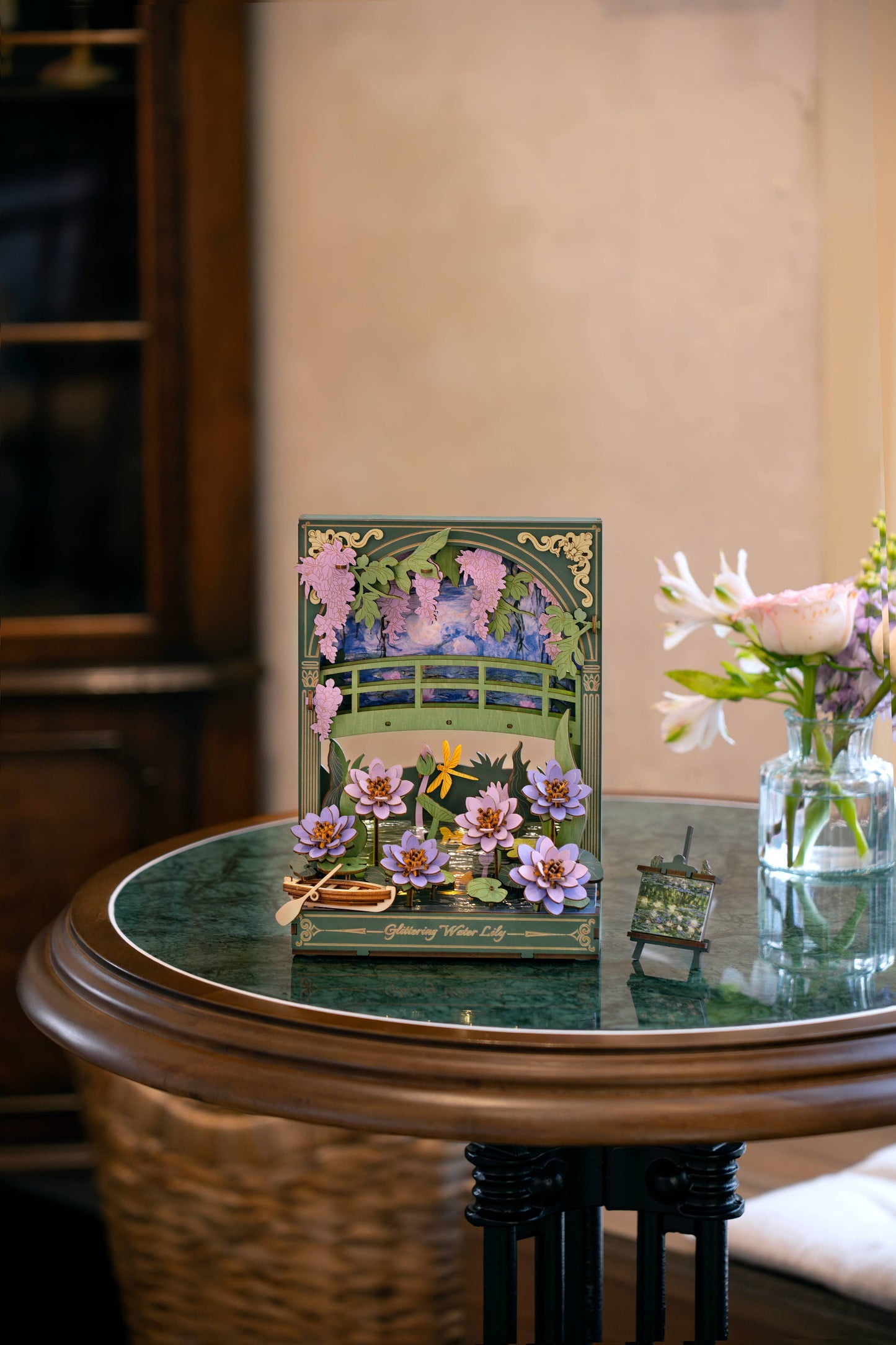 DIY 3D Wooden Puzzle: Glittering Water Lily