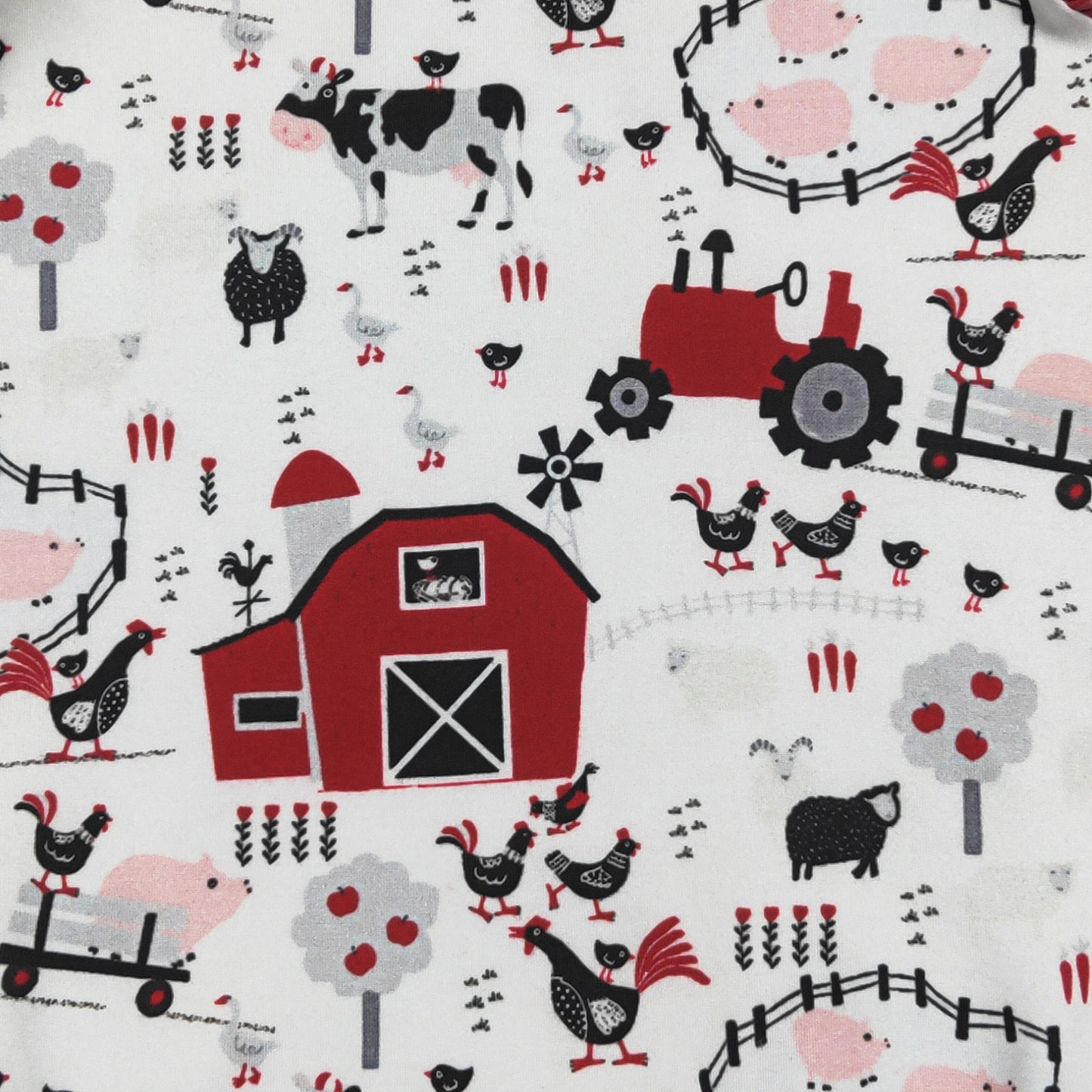 Red Barn Baby Romper