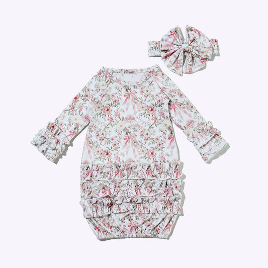 Ribbon Garden Baby Gown