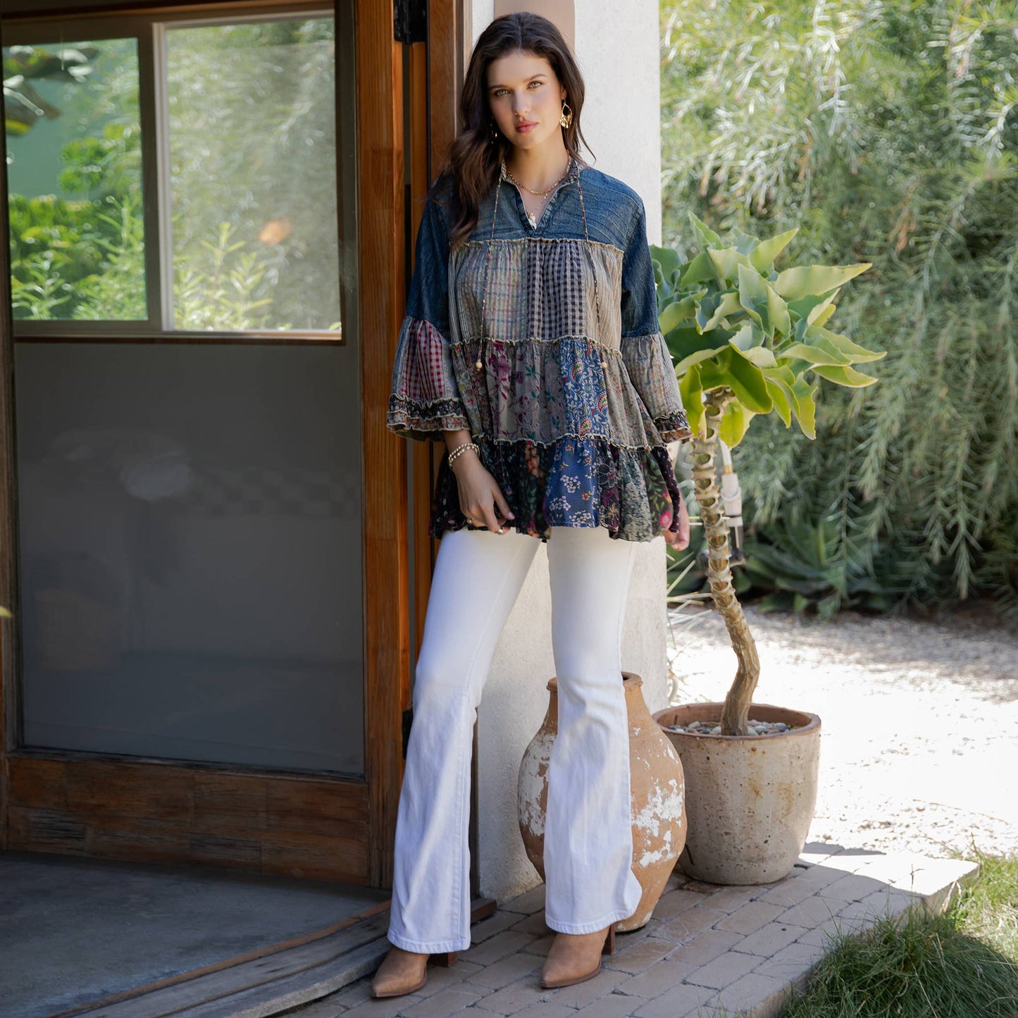 Artistic Fusion: Overdyed Jhabla Top