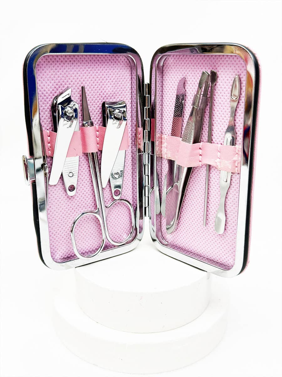 Personal Mani and Pedi Kit care tools with case