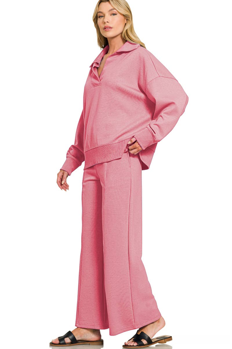 Scuba Collared Pullover & Pants Set