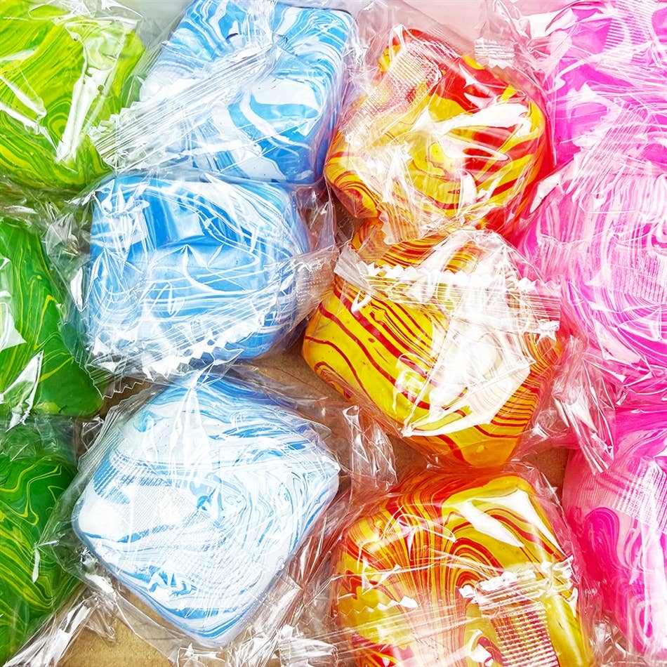 Marbled Cube Shaped Squish Toy