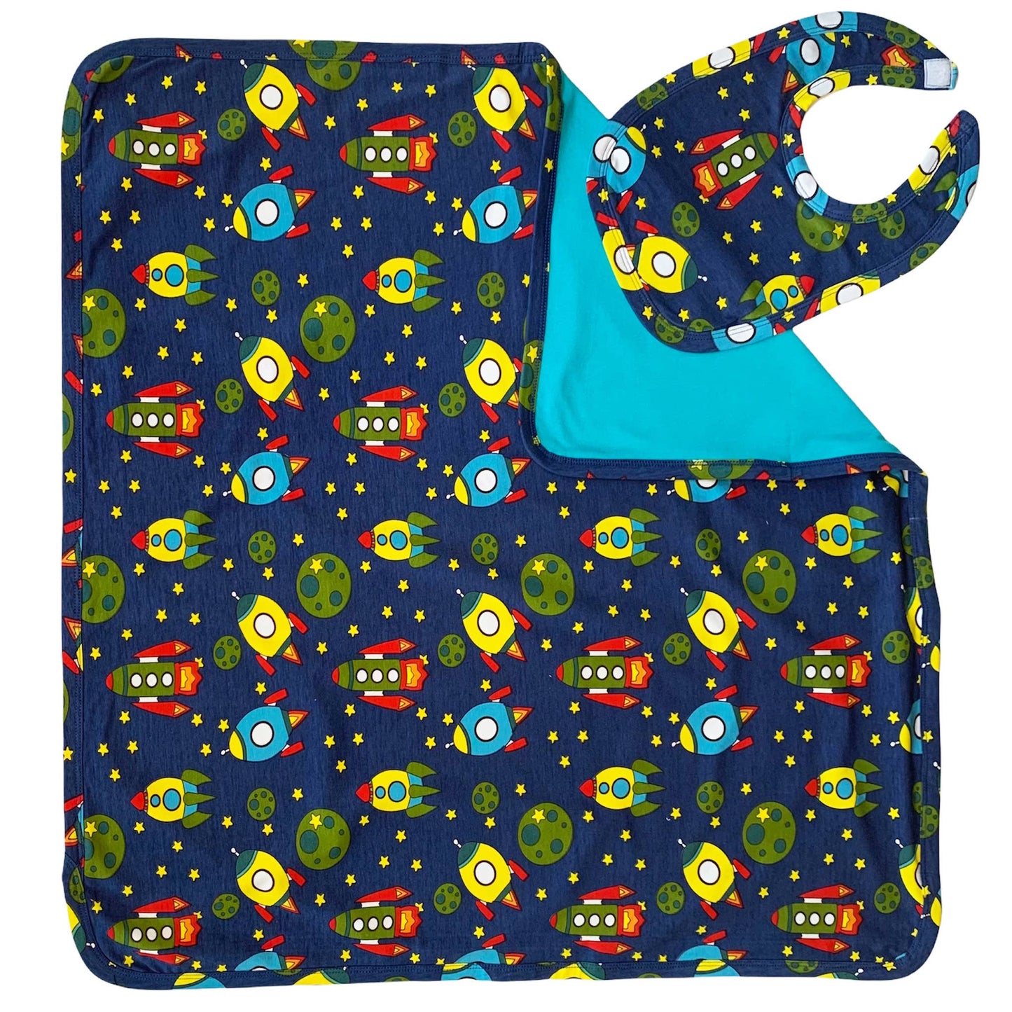 AnnLoren Spaceship shorts Collar Romper