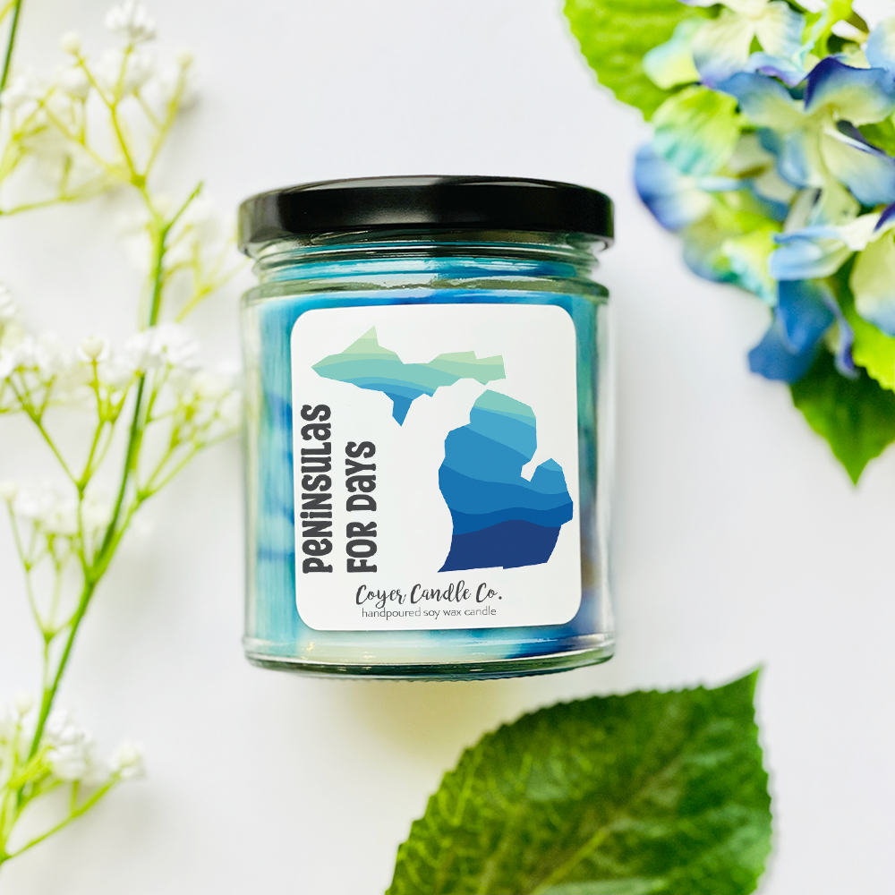 9 oz Jar Candle - Michigan Ribbons of Beauty