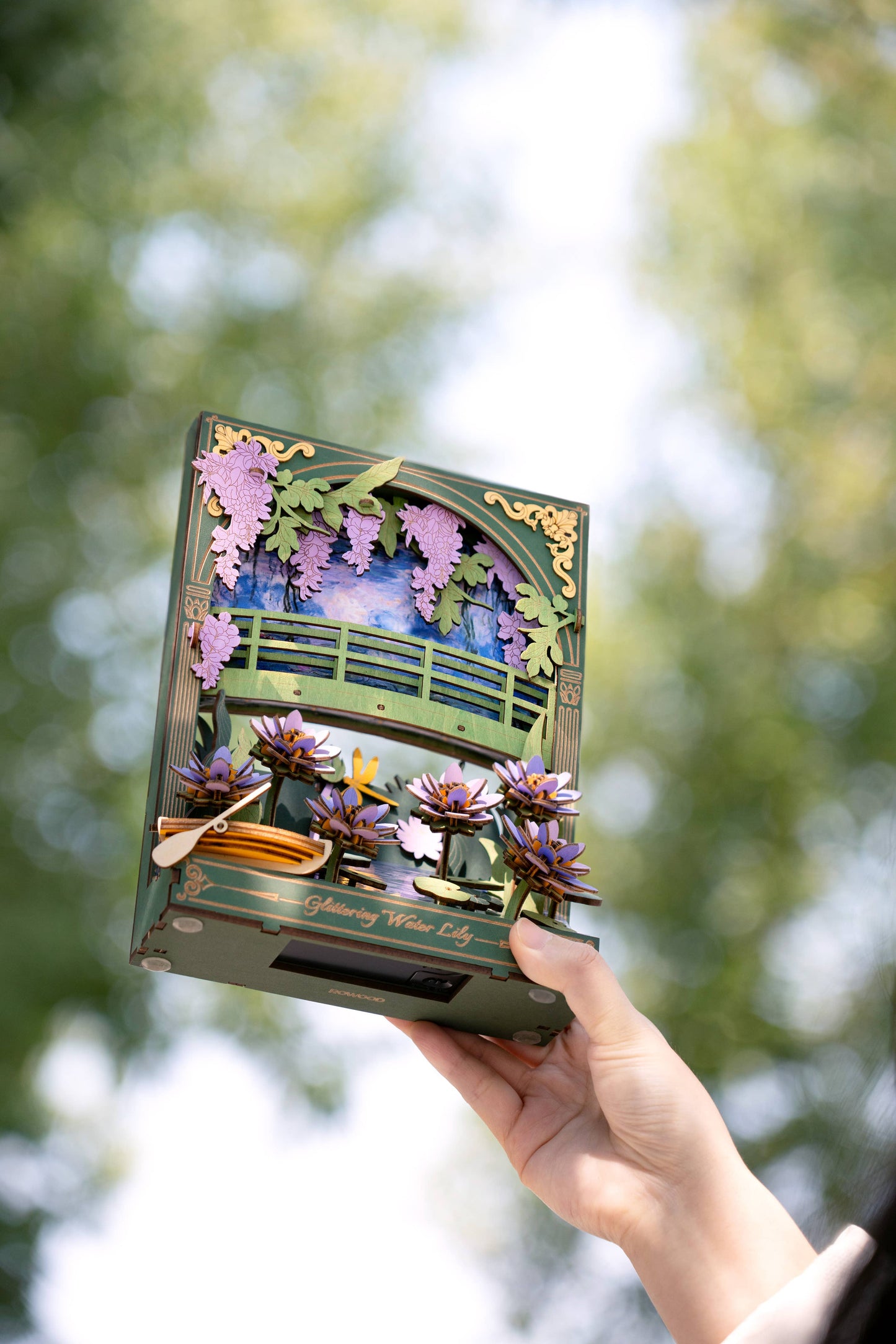 DIY 3D Wooden Puzzle: Glittering Water Lily