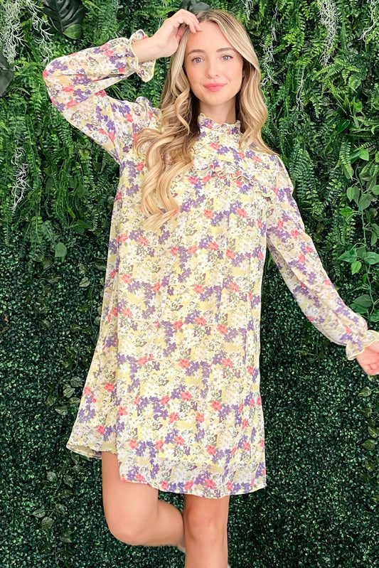 ATW14578 - Floral Print Baby Doll Dress