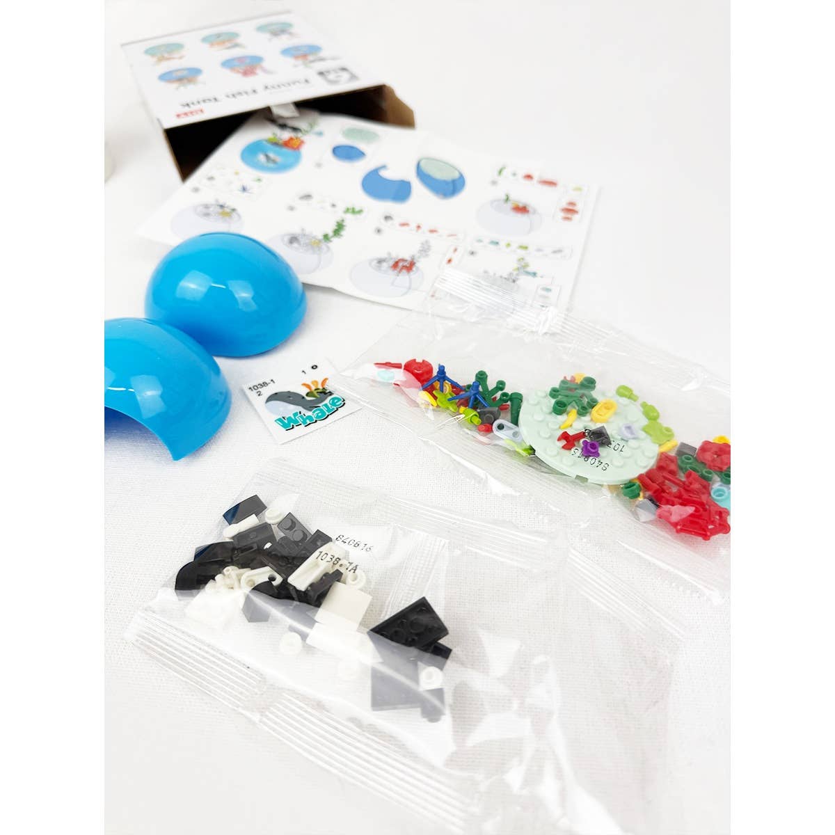 Block Toy Fish Tank Assembly Toy