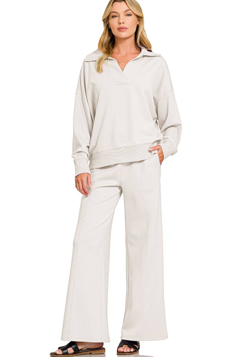 Scuba Collared Pullover & Pants Set