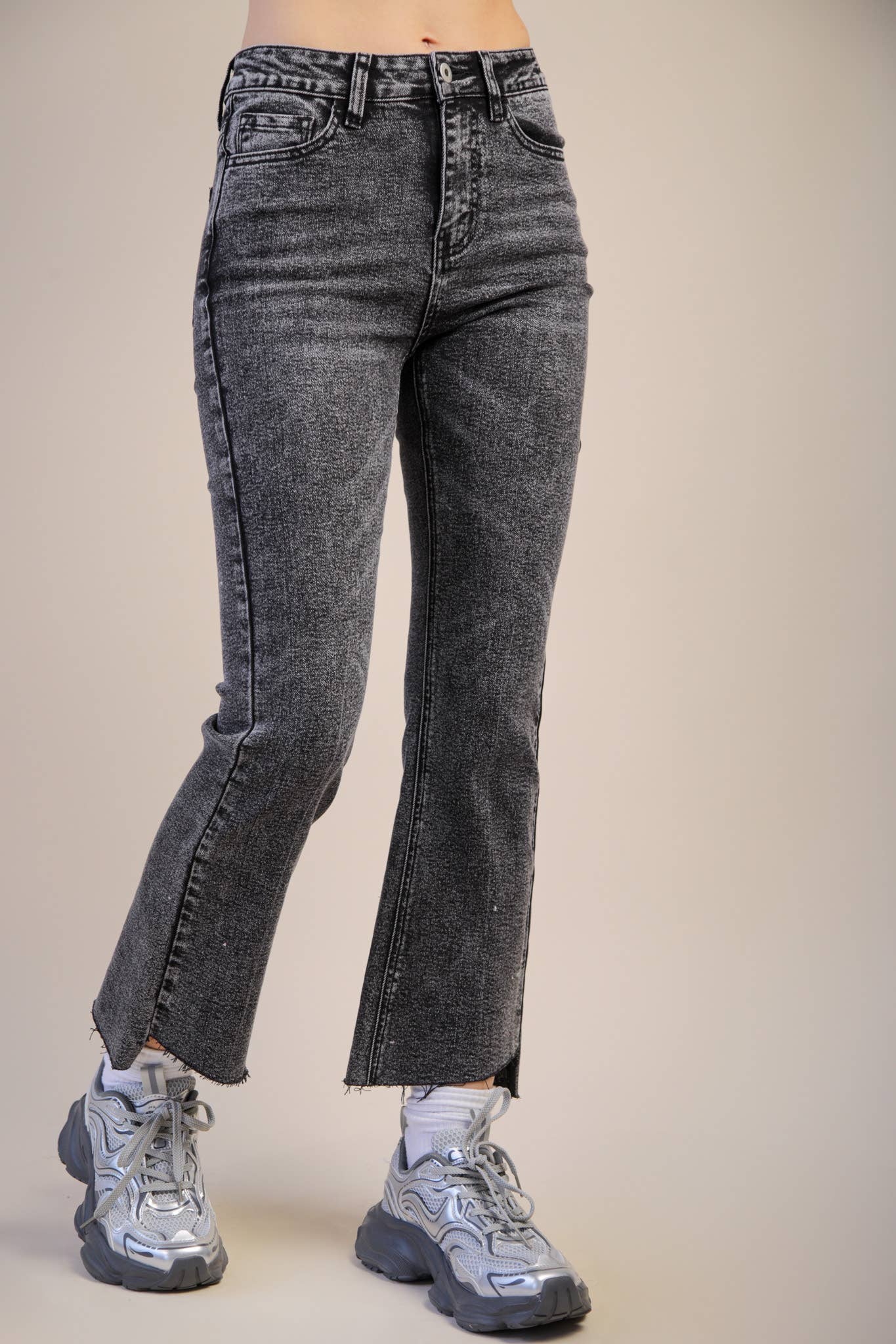 VERY JEAN Washed Denim Bootcut Pants