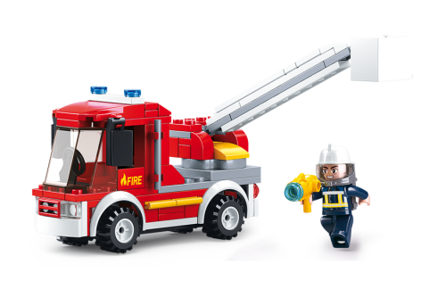 Small Fire Truck Building Brick Kit (136 Pcs)