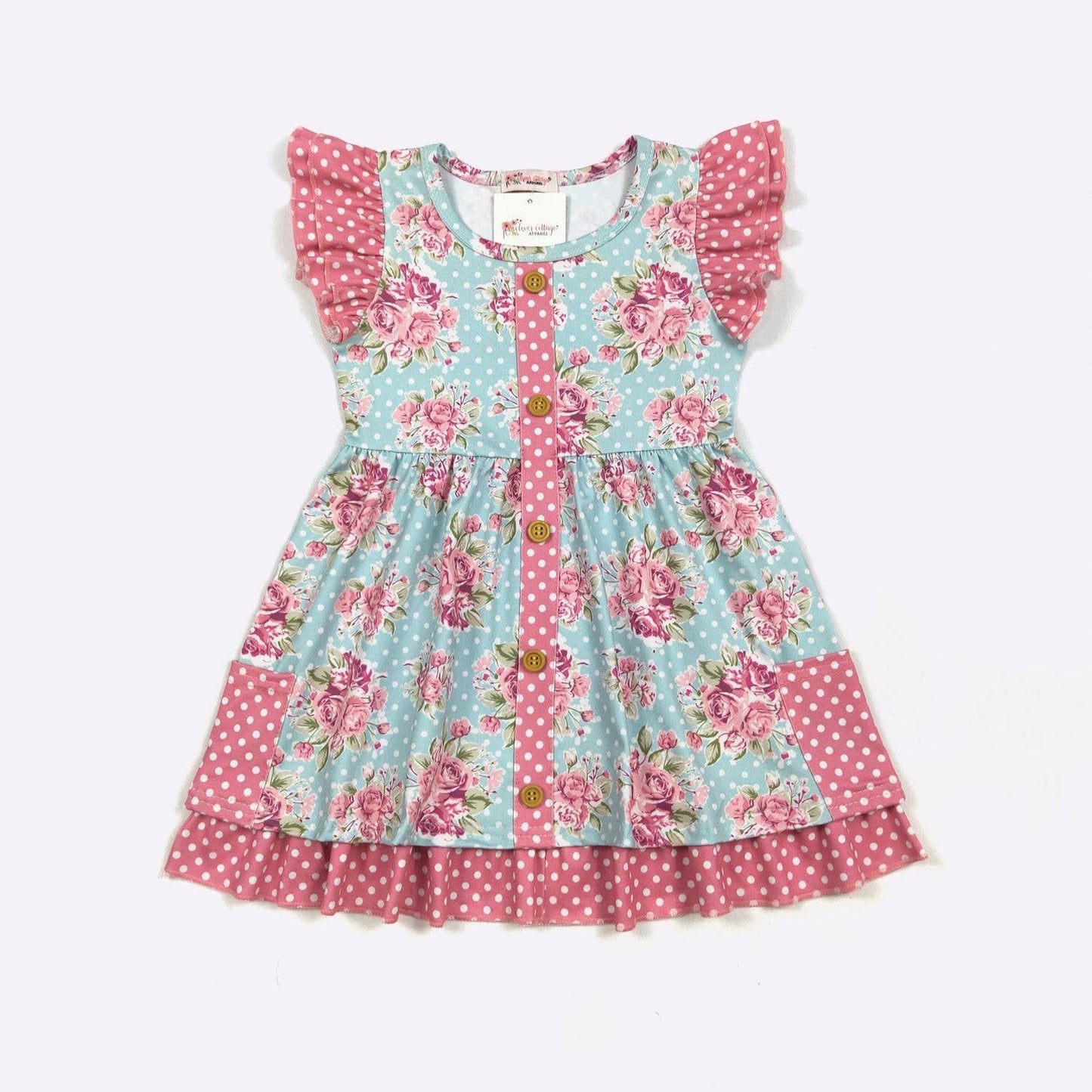 Polka Dot Blossom Girls Dress