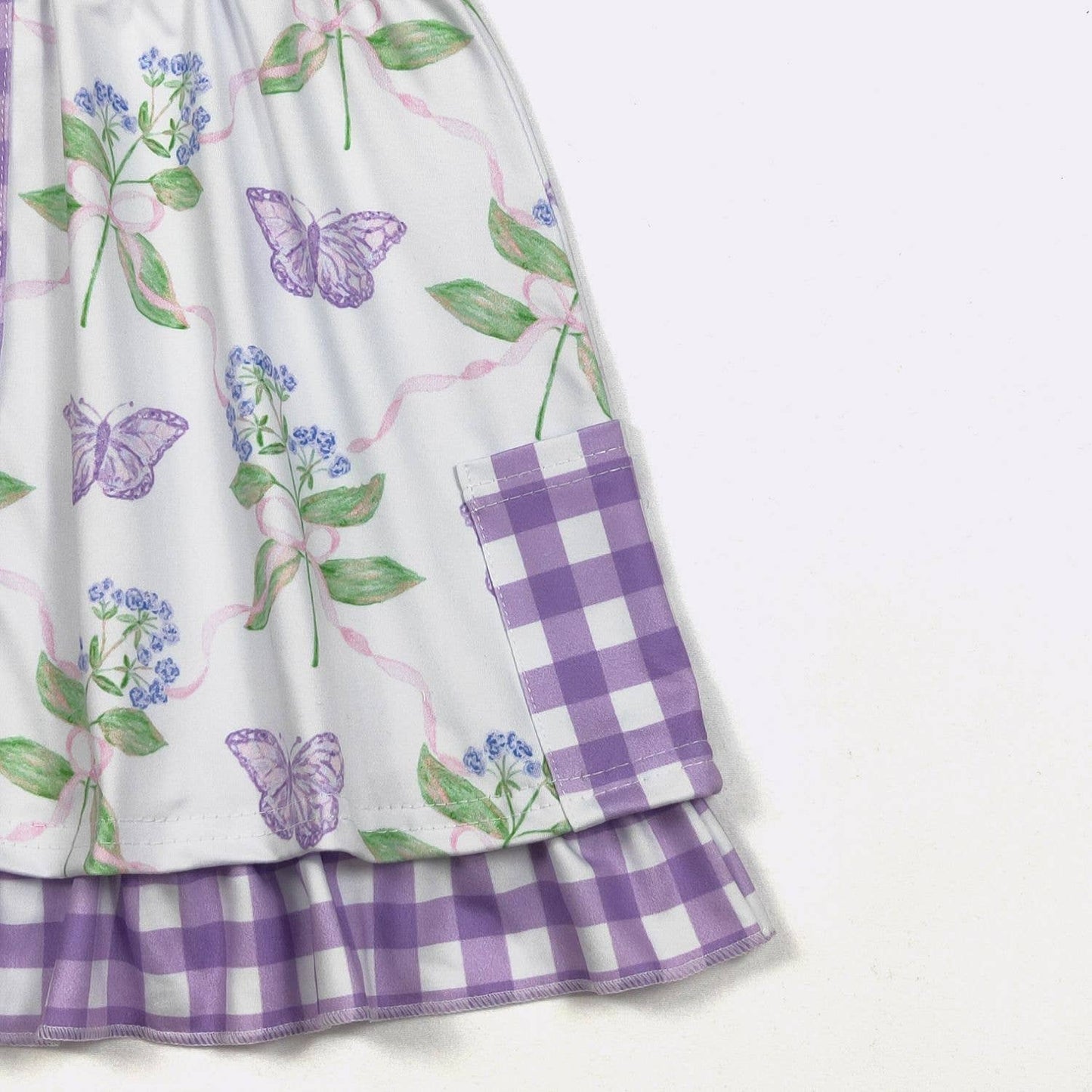 Violet Butterfly Girls Dress