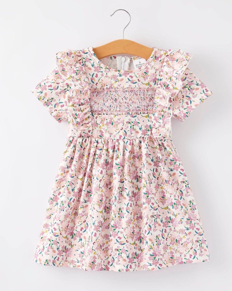 Smocking Embroidered Romper