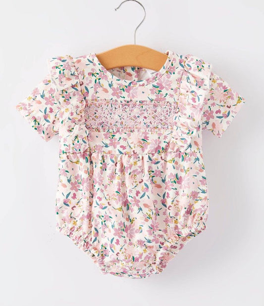 Smocking Embroidered Romper