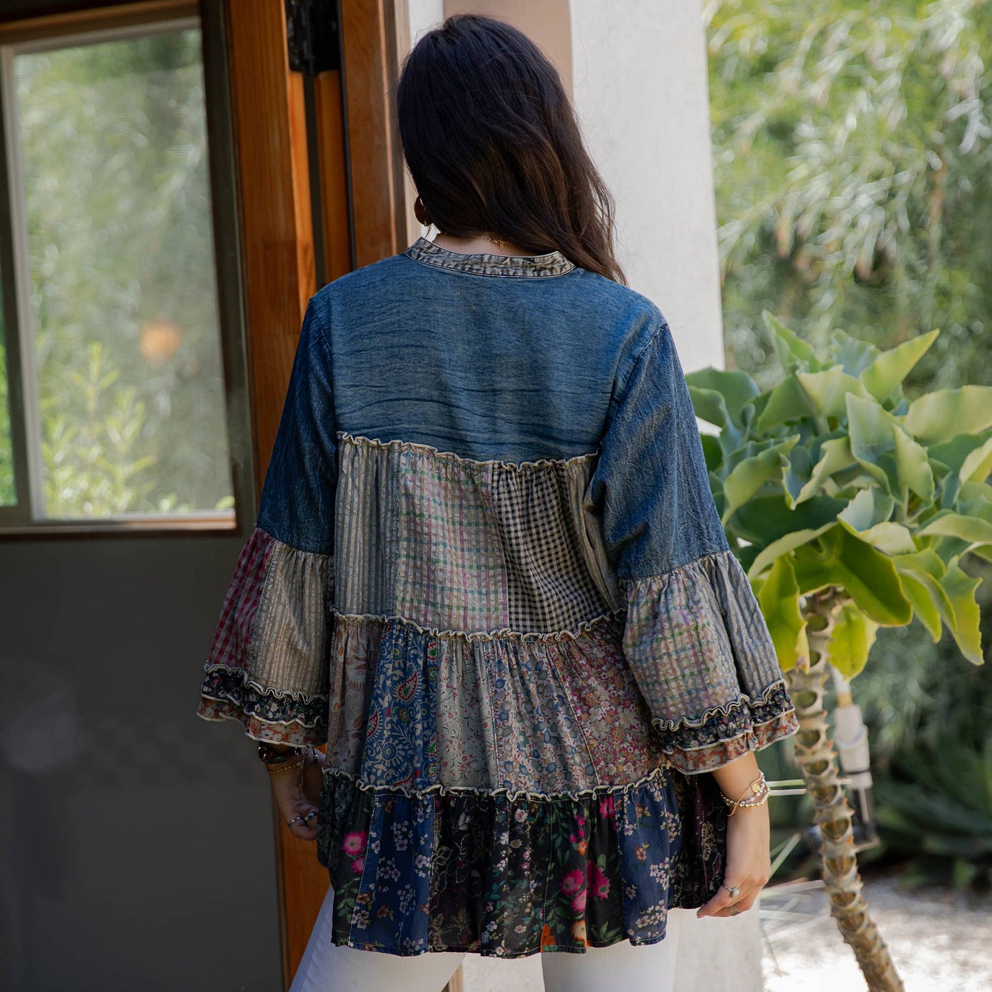 Artistic Fusion: Overdyed Jhabla Top