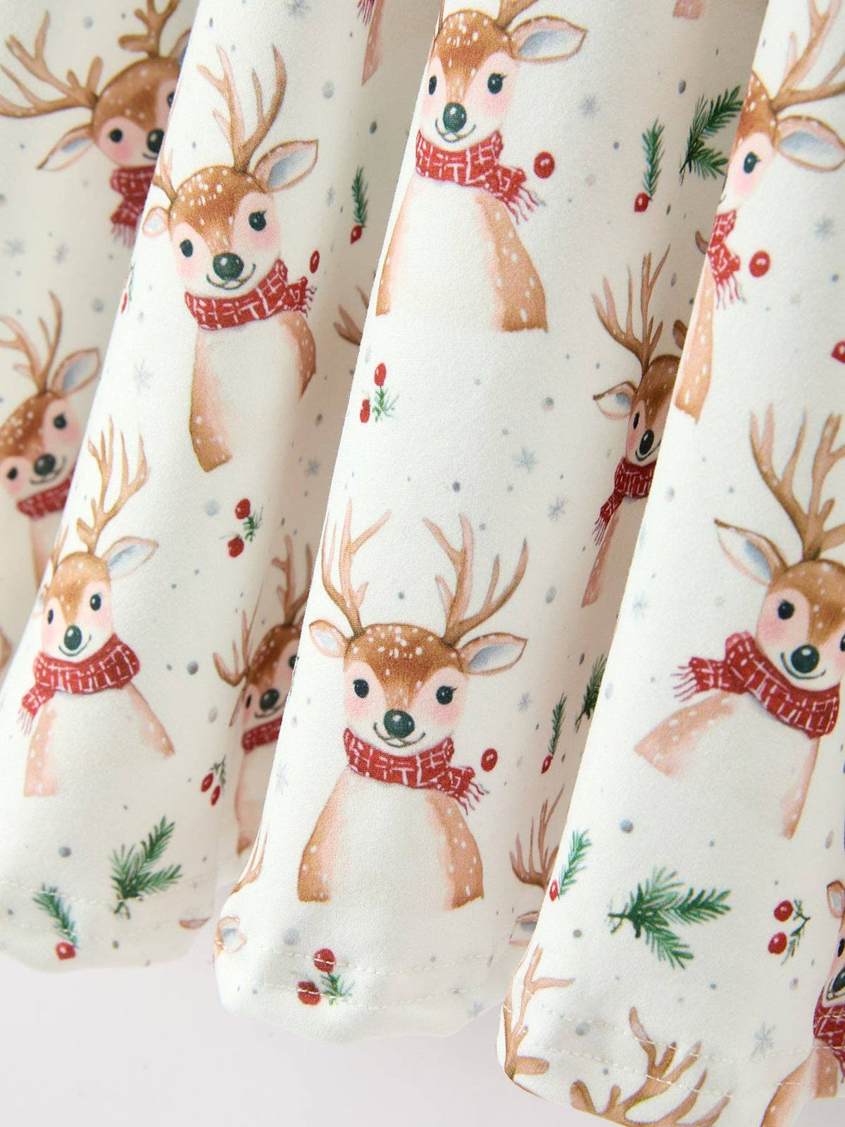Girls Reindeer Christmas Twirl  Dress