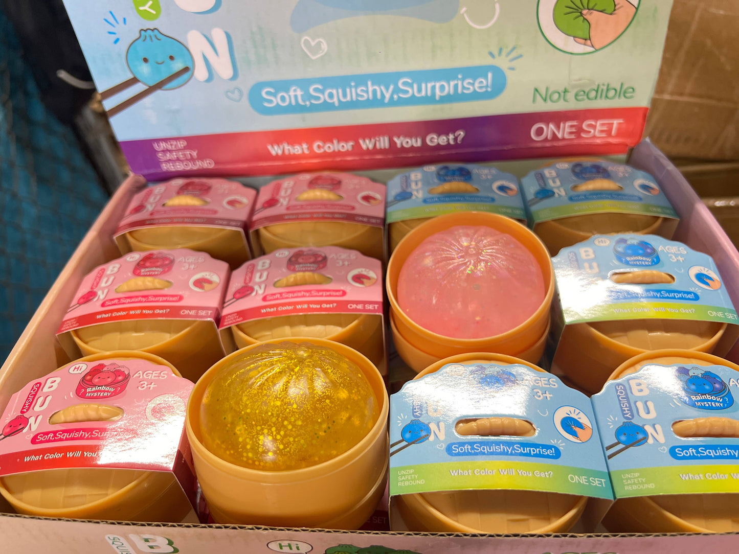 Mini Gel Glitter Dumpling Squeeze NO FACE | Squish