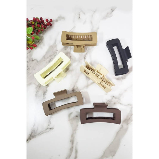 Big Size Matte Color Hair Claw Clip