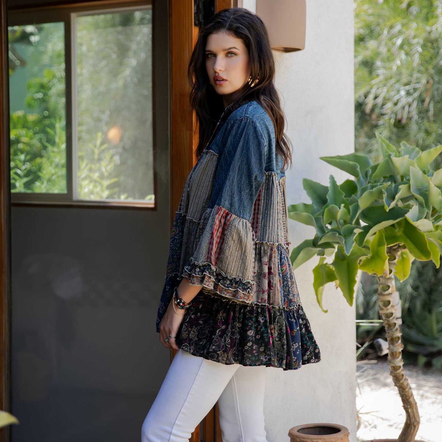 Artistic Fusion: Overdyed Jhabla Top