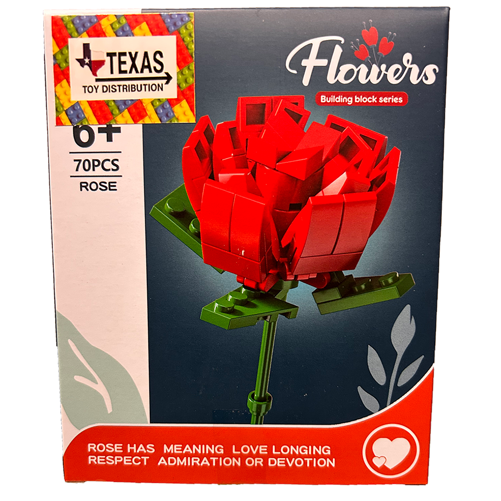 Flowers Building Brick Display Set